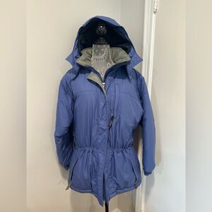 VTG 90s Women’s Sz:M Patagonia Blue Parka Jacket Hooded Puffer Insulated zip